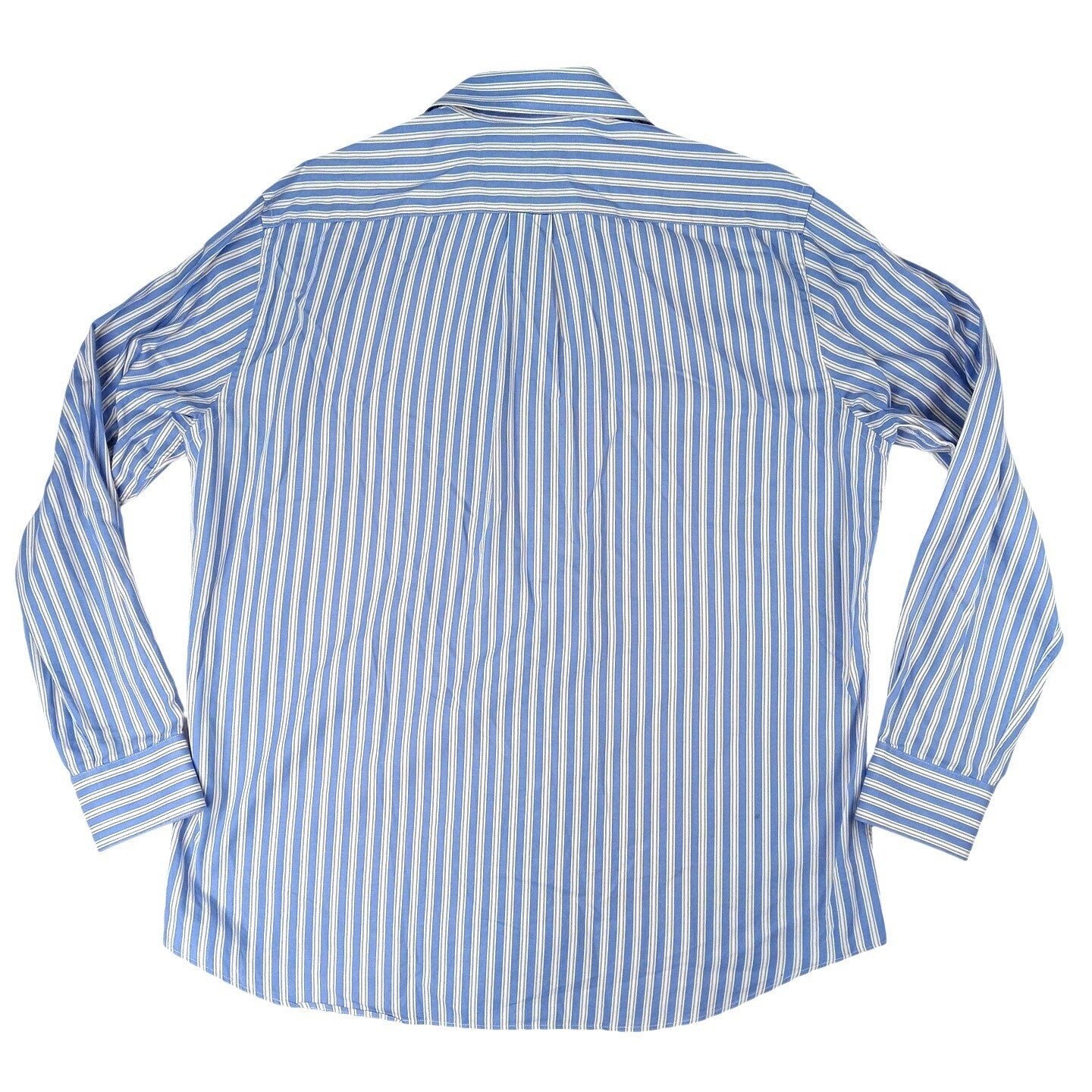 Michael Michael Kors Mens Blue Stripe Button Down Dress Shirt Size 17 34/35