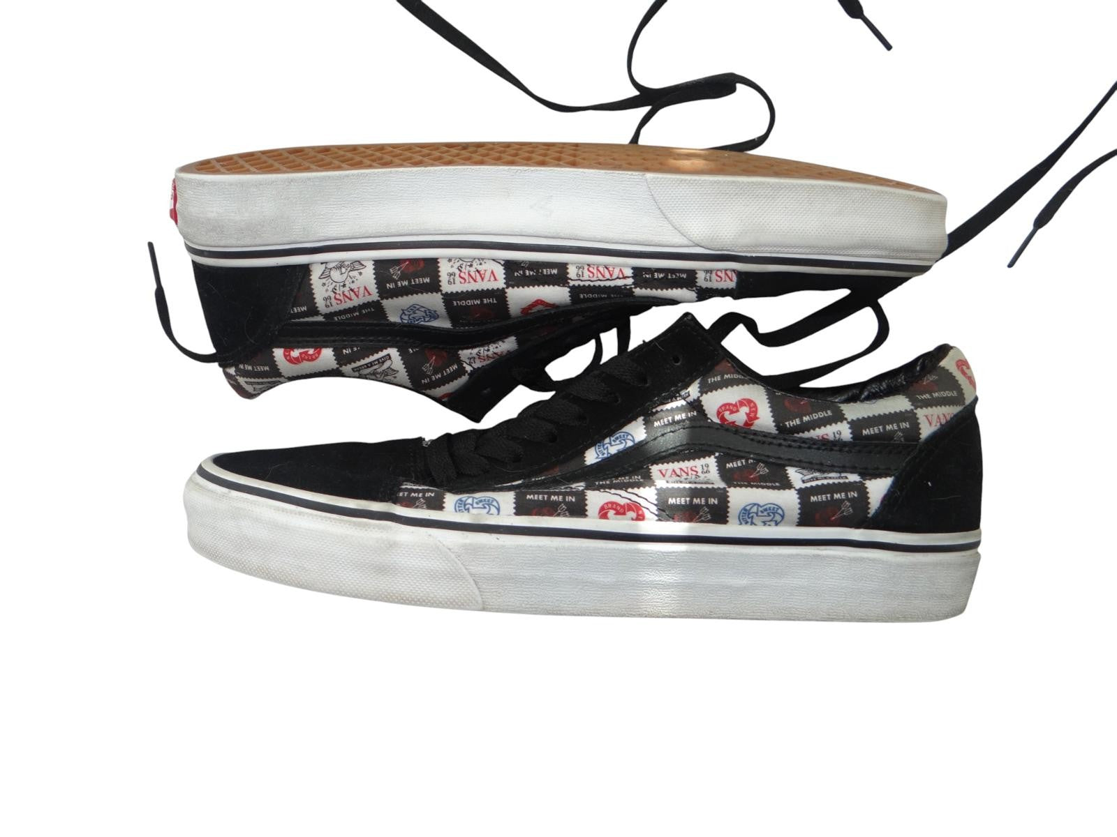 Vans Men's Black and Patterned Sneakers