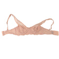Victoria's Secret Nude Tan Floral Lace Unlined Plunge Bra 32D Underwire