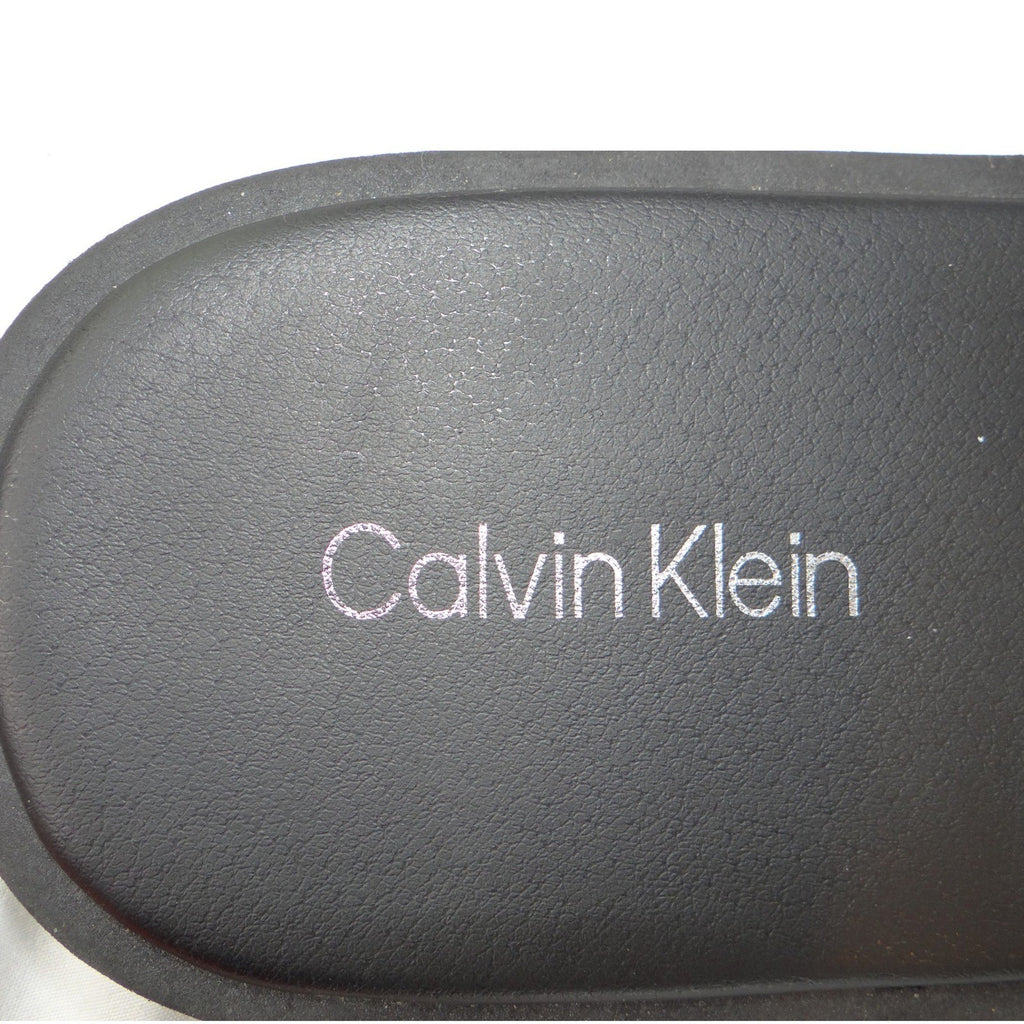 Calvin Klein Mens Black Micro Perforated Slide Sandals Size 12 US 46 EUR