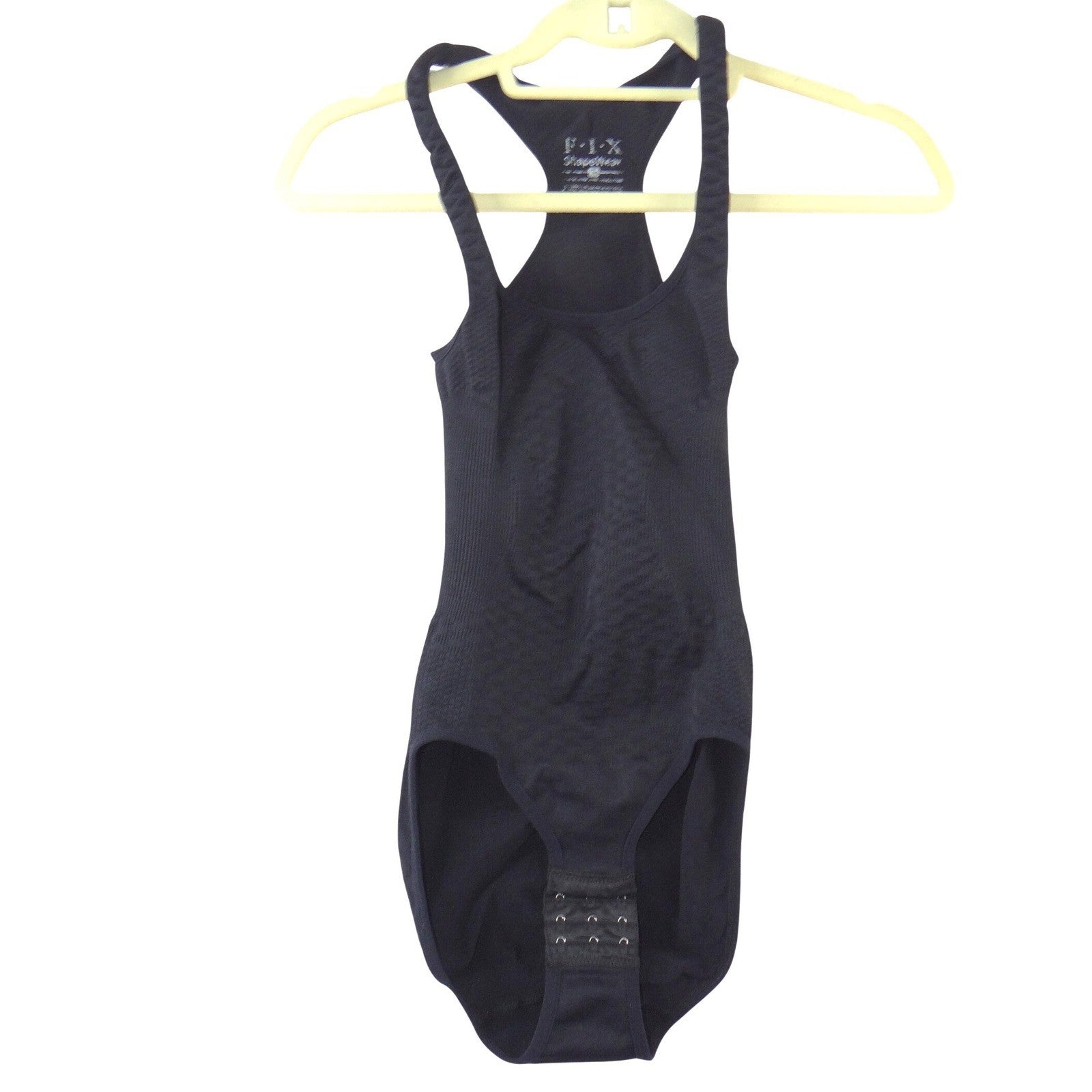 FIX Shapewear Womens Black Racerback Compression Bodysuit Size L XL