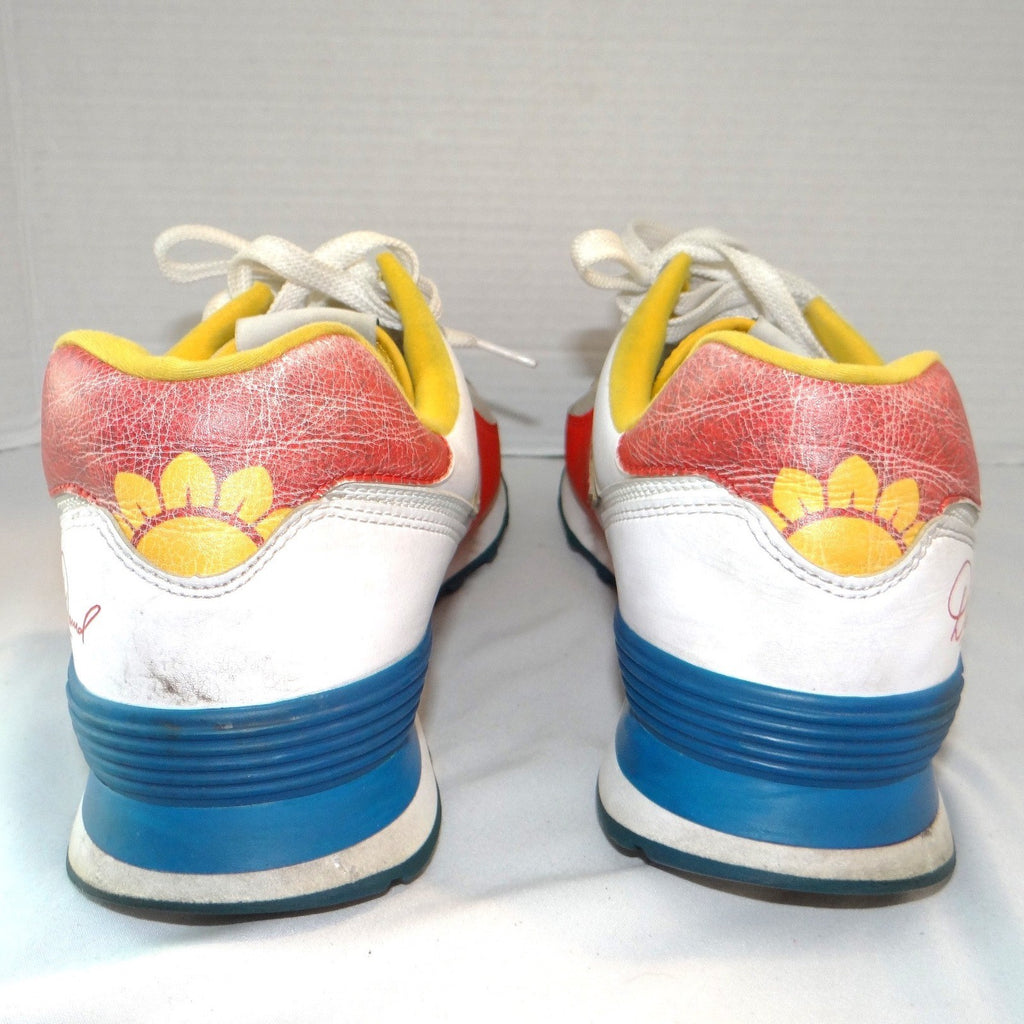 New Balance 574 Mens Sneakers Red White Blue Yellow Low Top Shoes 12