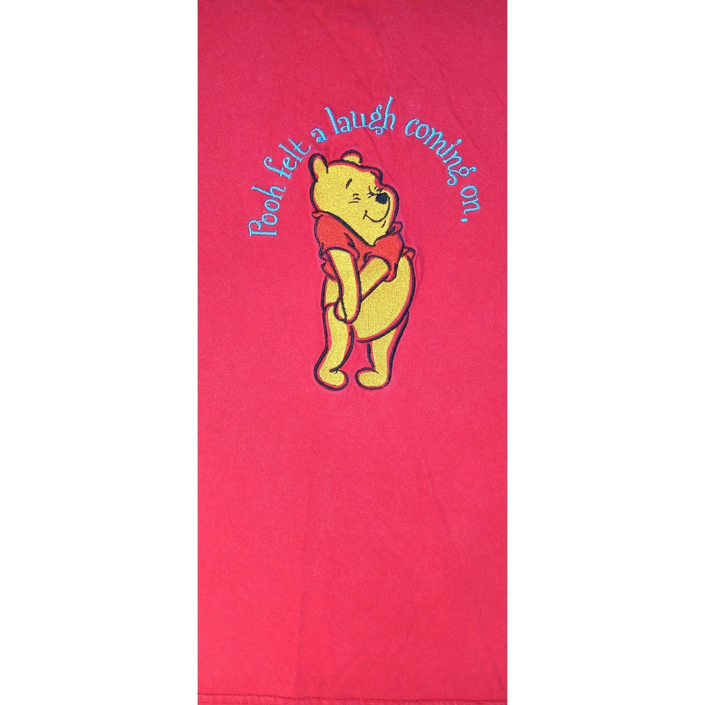 Pooh Felt a Laugh Coming On Red Graphic T Shirt Size S