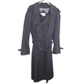 Henley by Part Tip Top Mens Black Double Breasted Belted Trench Coat Size 42