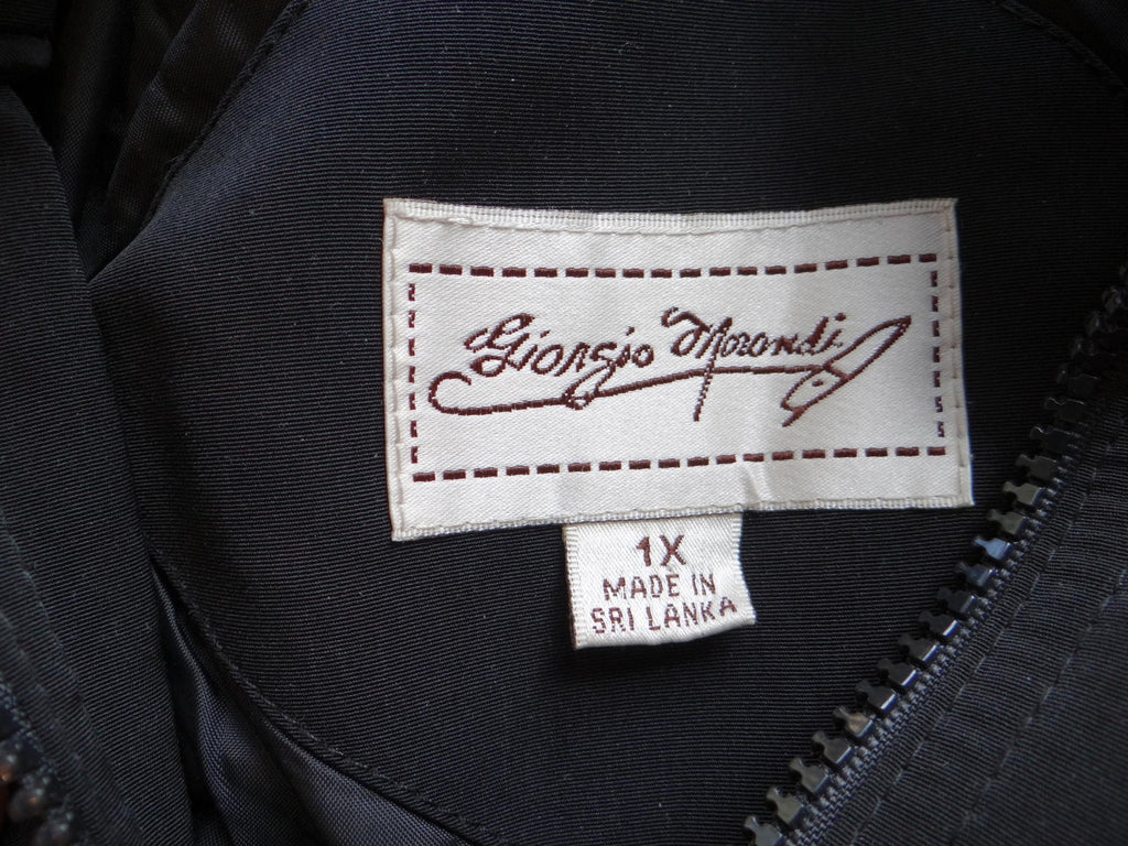 Giorgio Apondi Men's Black Raincoat Size 1X