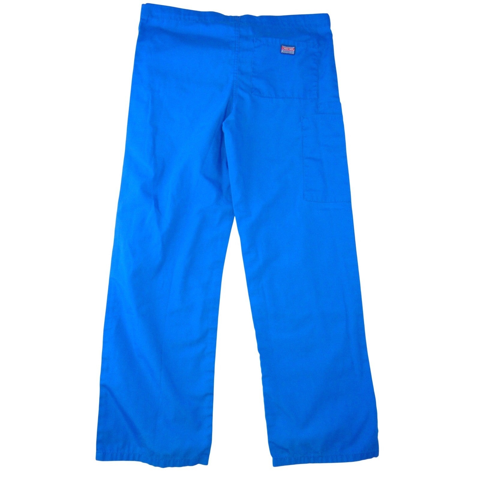 Cherokee Workwear Women Royal Blue Cargo Scrub Pants XS Drawstring