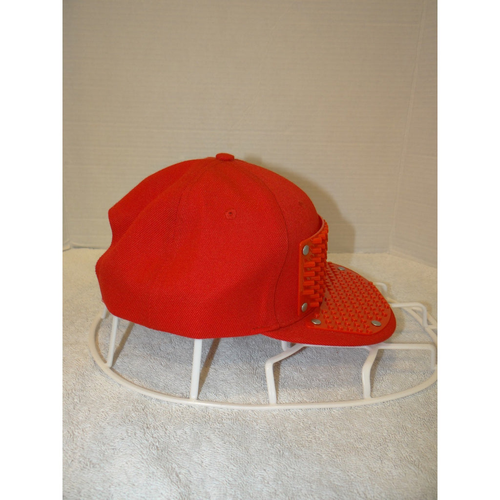 Elope Red Building Block Snapback Hat Customizable Brick Base Plate Flat Brim