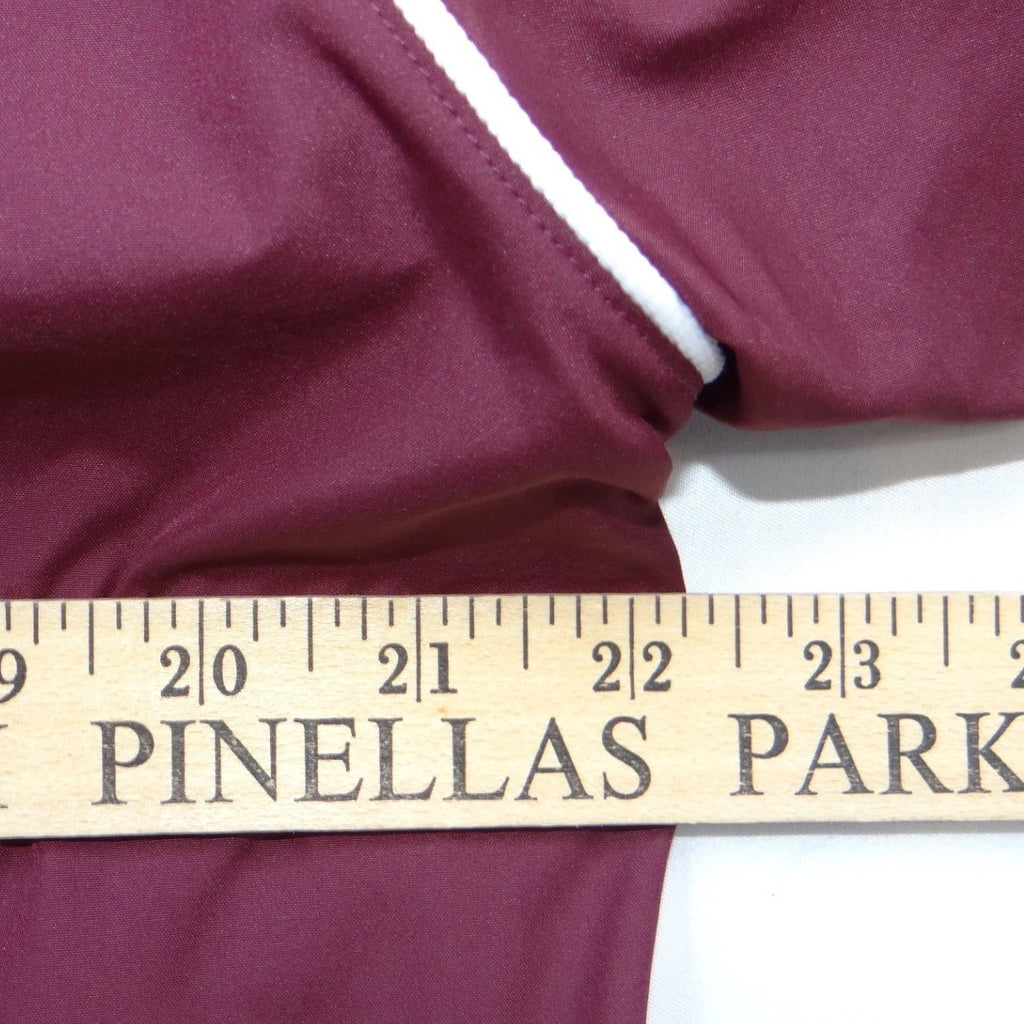 Under Armour Mens XL Maroon Full Zip Track Jacket Mesh Lined Burgundy Mock Neck