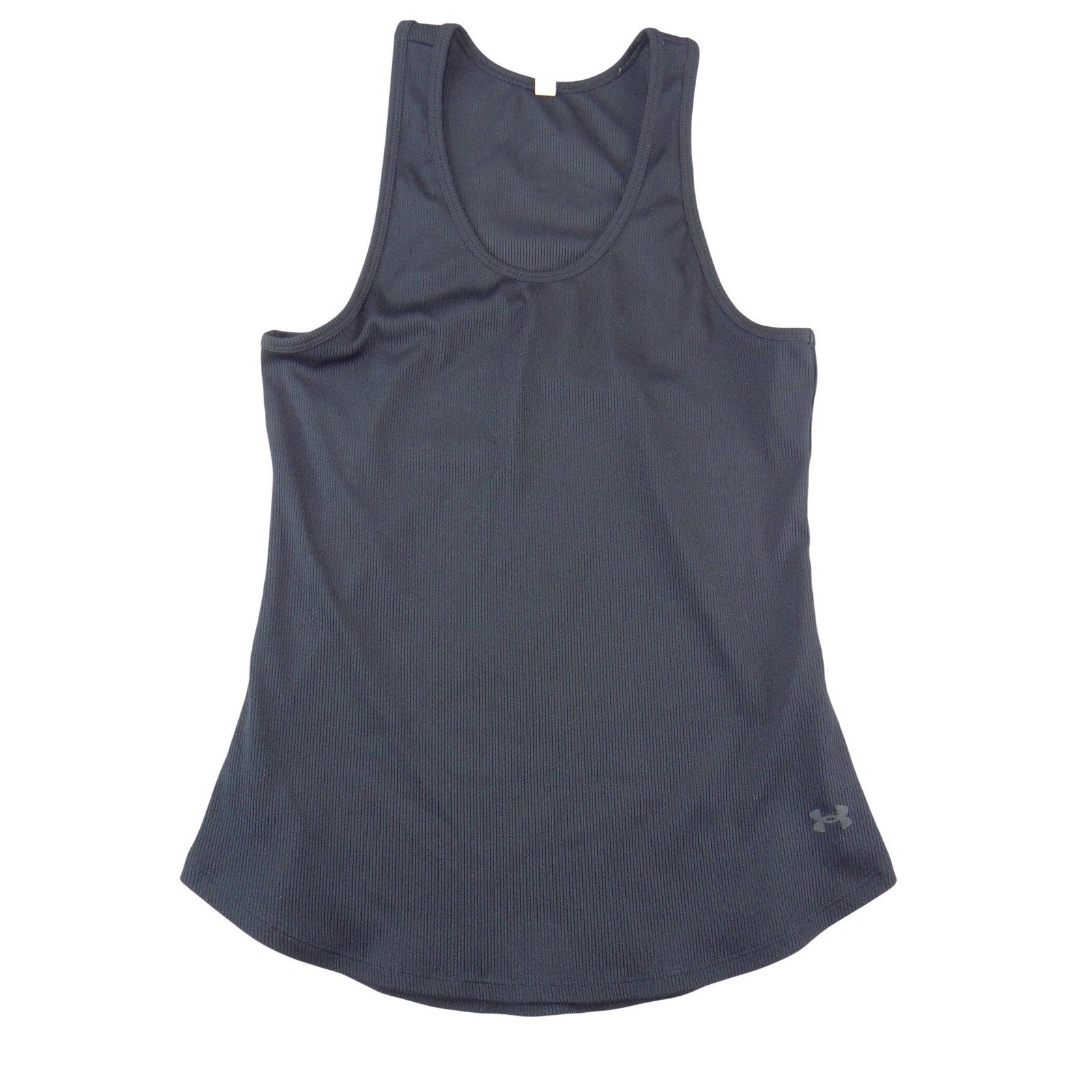 Under Armour HeatGear Ribbed Tank Top Black Fitted Racerback XL