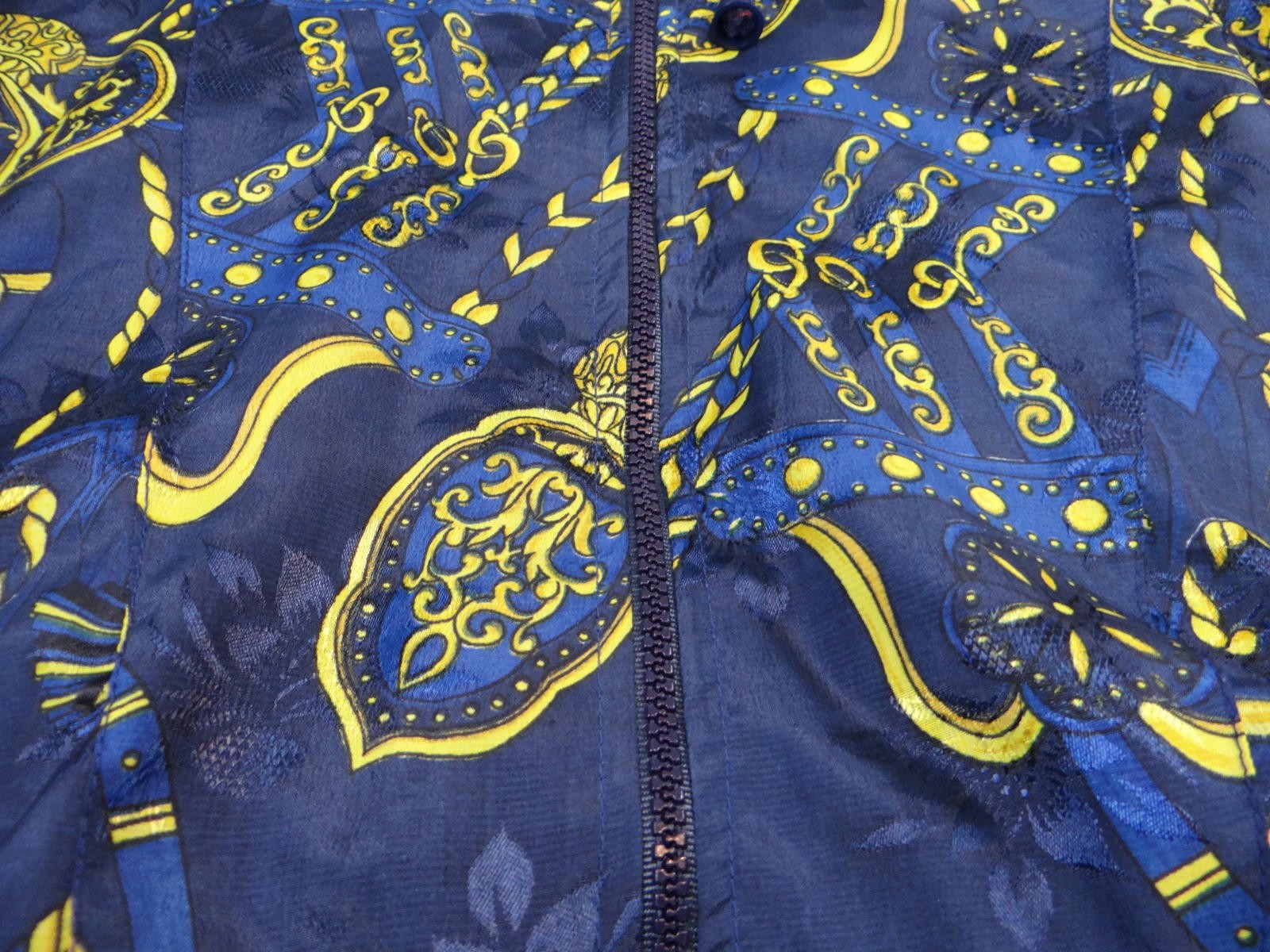 VINTAGE NWT Lauren Brooke Quilted Patterned Blue Jacket