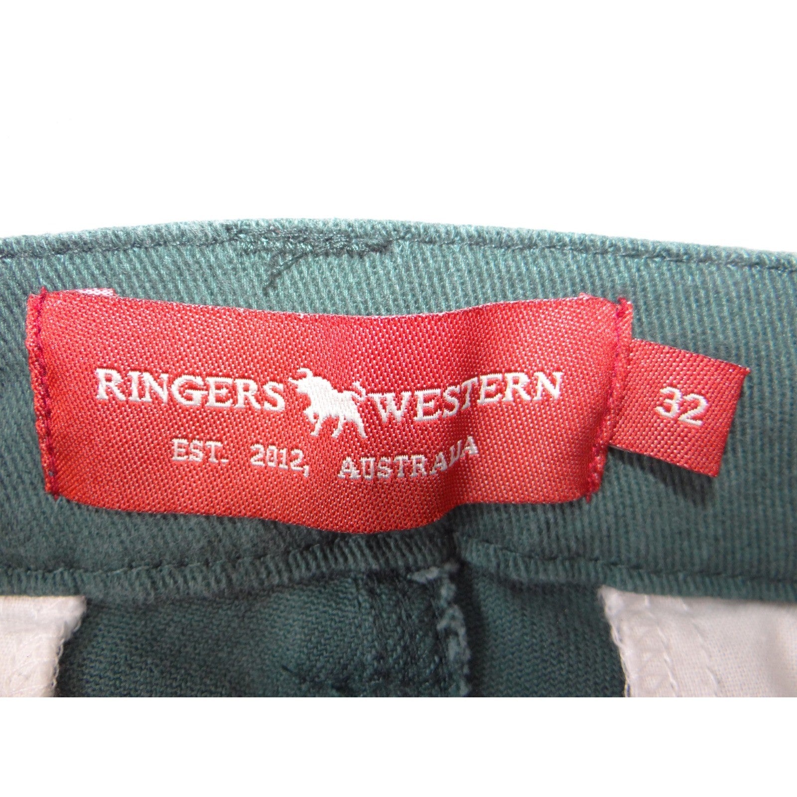 Ringers Western Mens Workwear Shorts Green Size 32 Cotton Twill Pleated 2781
