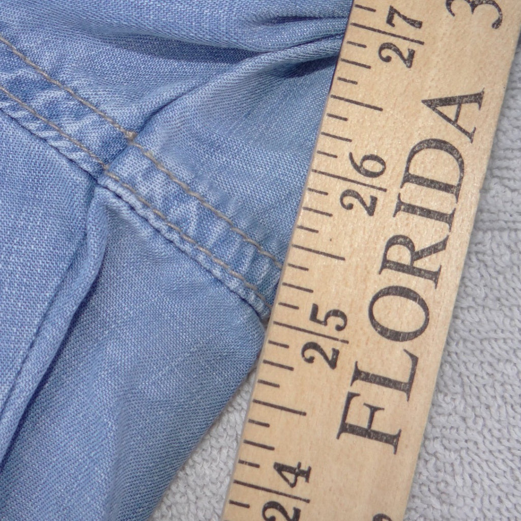 Knox Rose Womens Light Wash Chambray Paperbag Waist Jogger Pants Blue XS