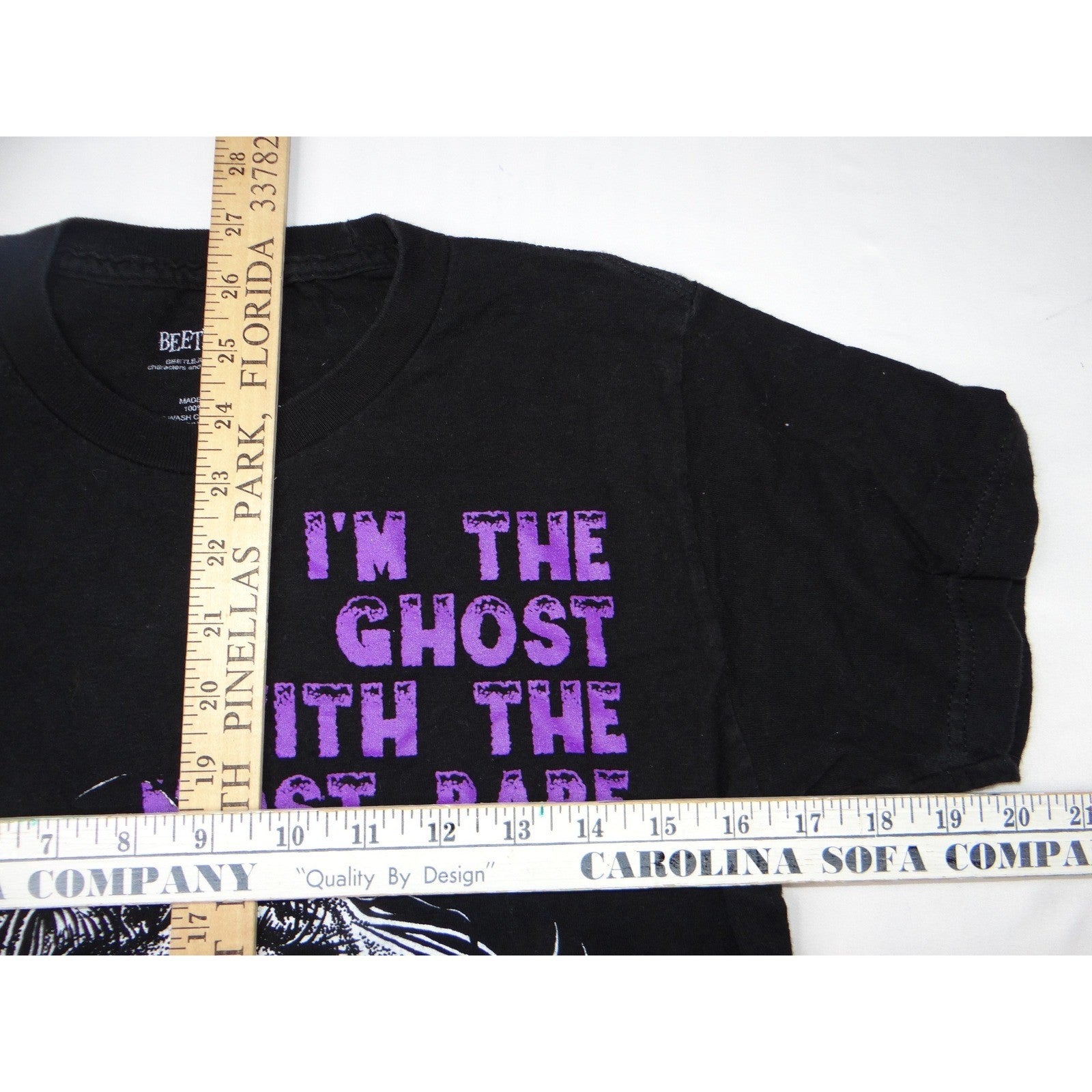 Beetlejuice Ghost With The Most Babe Graphic T Shirt Black Size Small