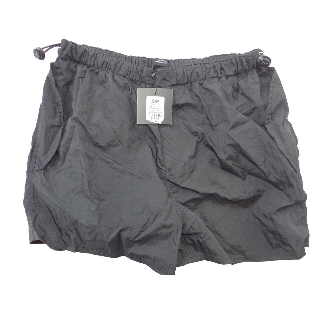 NWT-Charlotte Russe Womens Black Nylon Athletic Shorts Side Toggles S