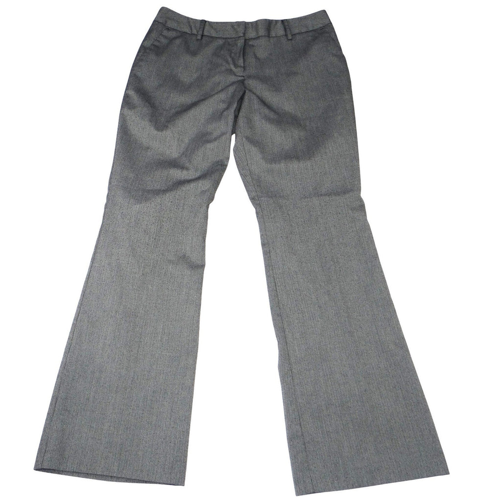 Apt 9 Womens Grey Herringbone Dress Pants Bootcut Size 10 Regular Stretch Work