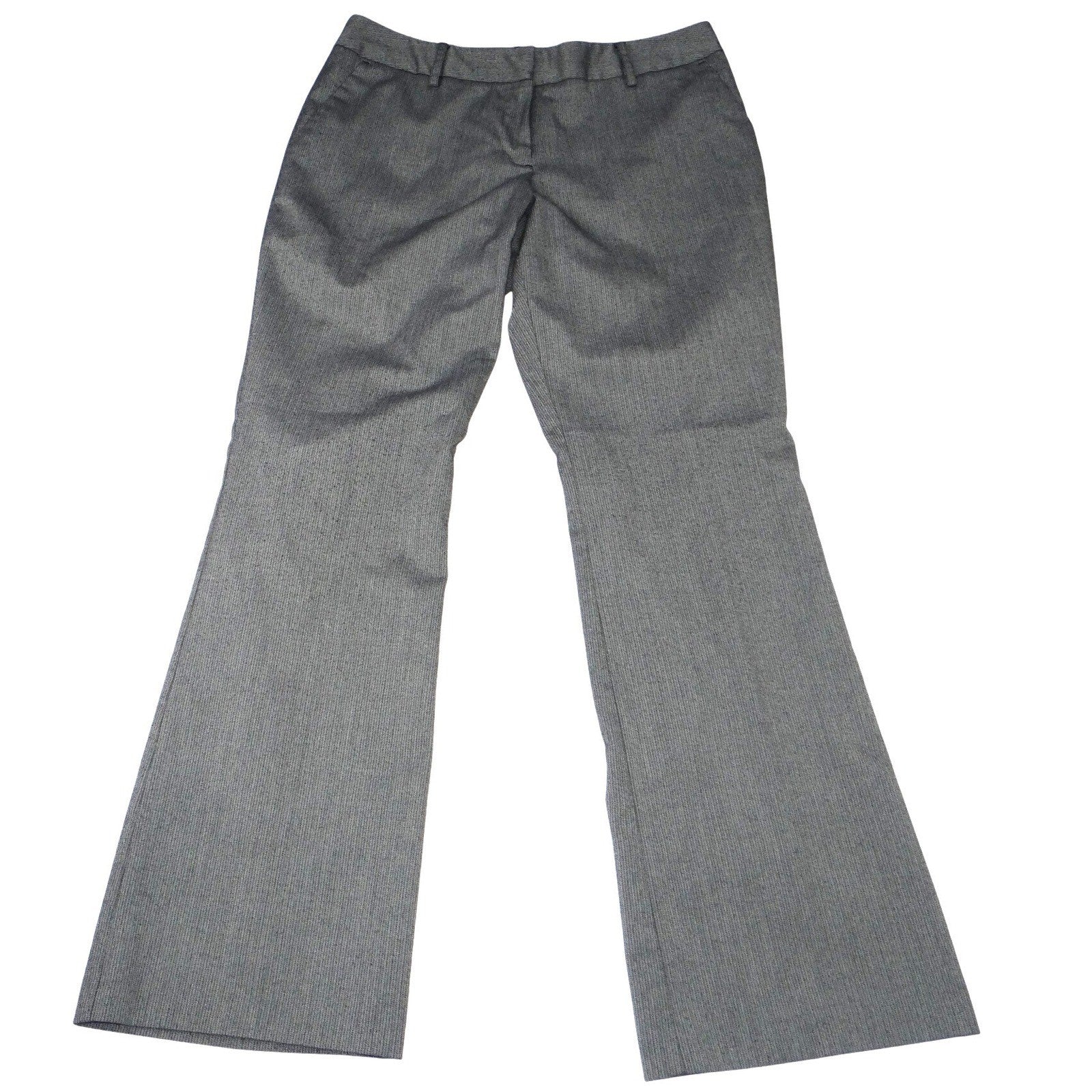 Apt 9 Womens Grey Herringbone Dress Pants Bootcut Size 10 Regular Stretch Work