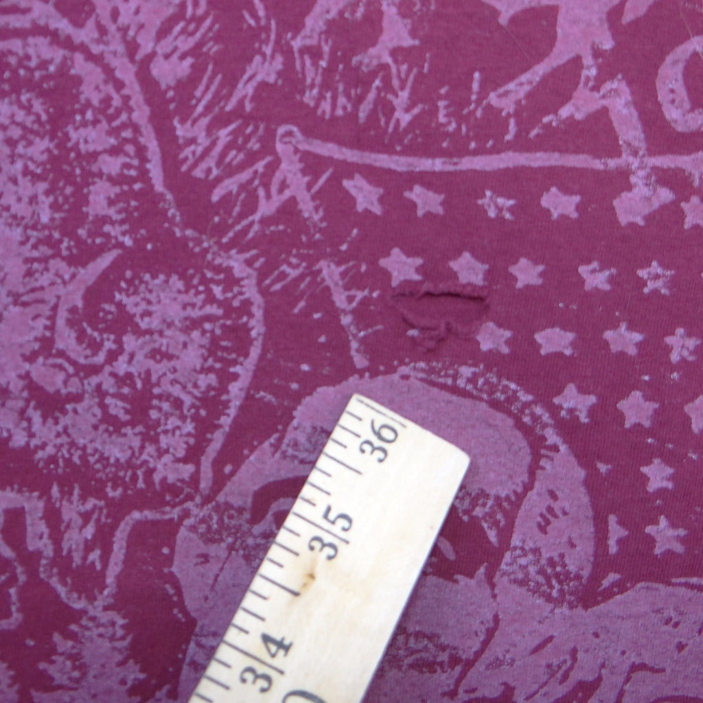 Vintage All-Over Graphic Mount Rushmore National Memorial TShirt Burgundy Men XL
