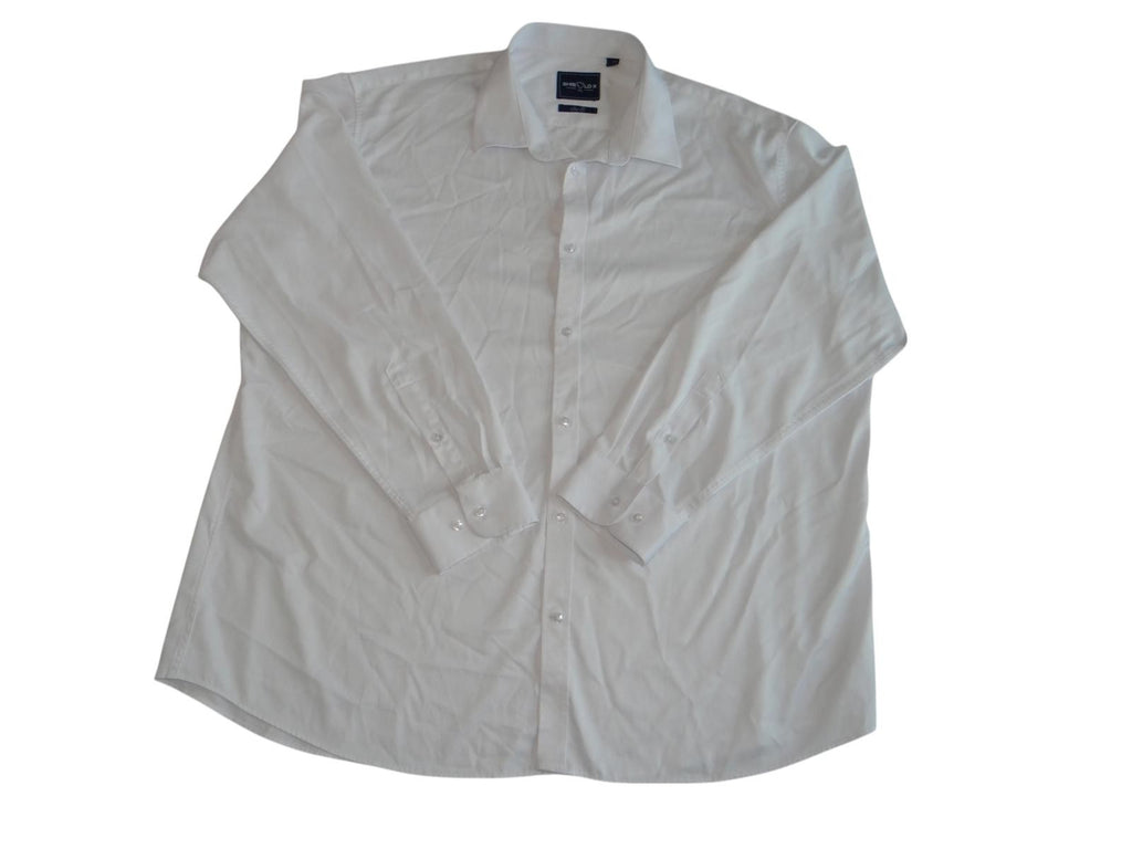 SHIELD-X Slim Fit Dress Shirt - White 4XL