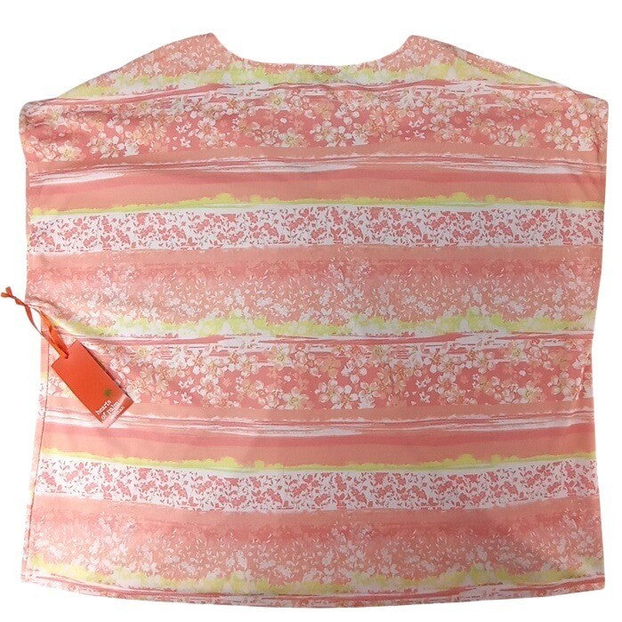 NWT-Hearts of Palm Woman Blush Strokes Print V Neck Gathered Ring Top 3X