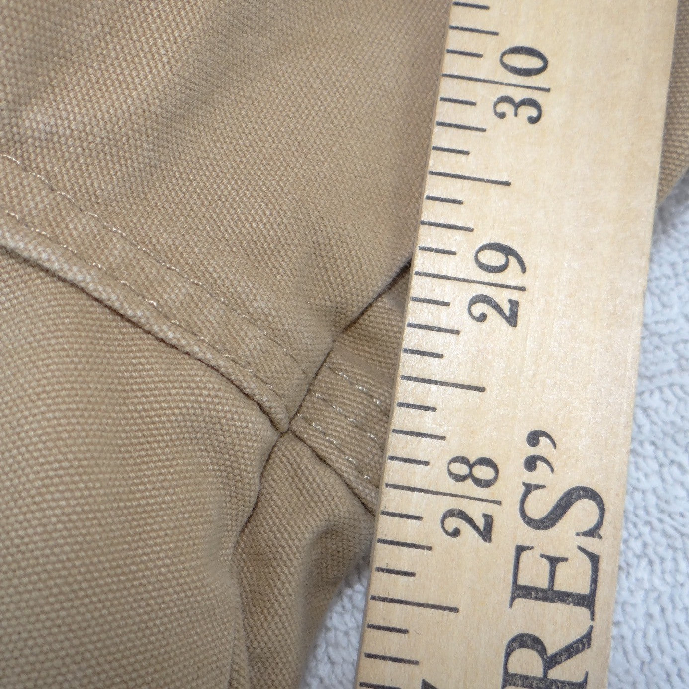 Wrangler Mens Carpenter Pants 40x29 Tan Duck Canvas Workwear Utility