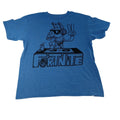 Fortnite T Shirt Youth XXL Blue Graphic DJ Robot Tee Top Kids