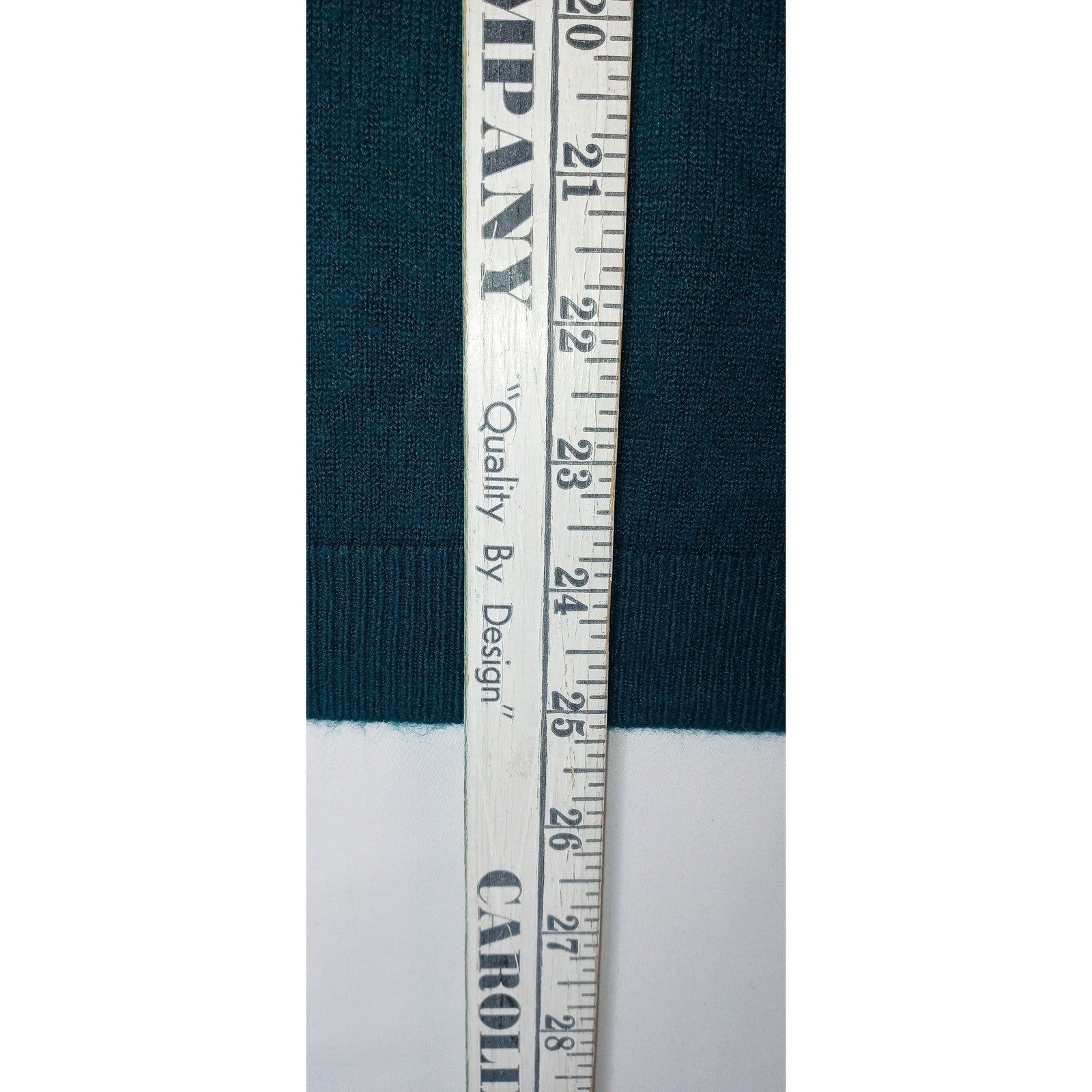 Gervele Teal Blue Ribbed Knit Mock Neck Tie Neck Sweater Top Women's Medium