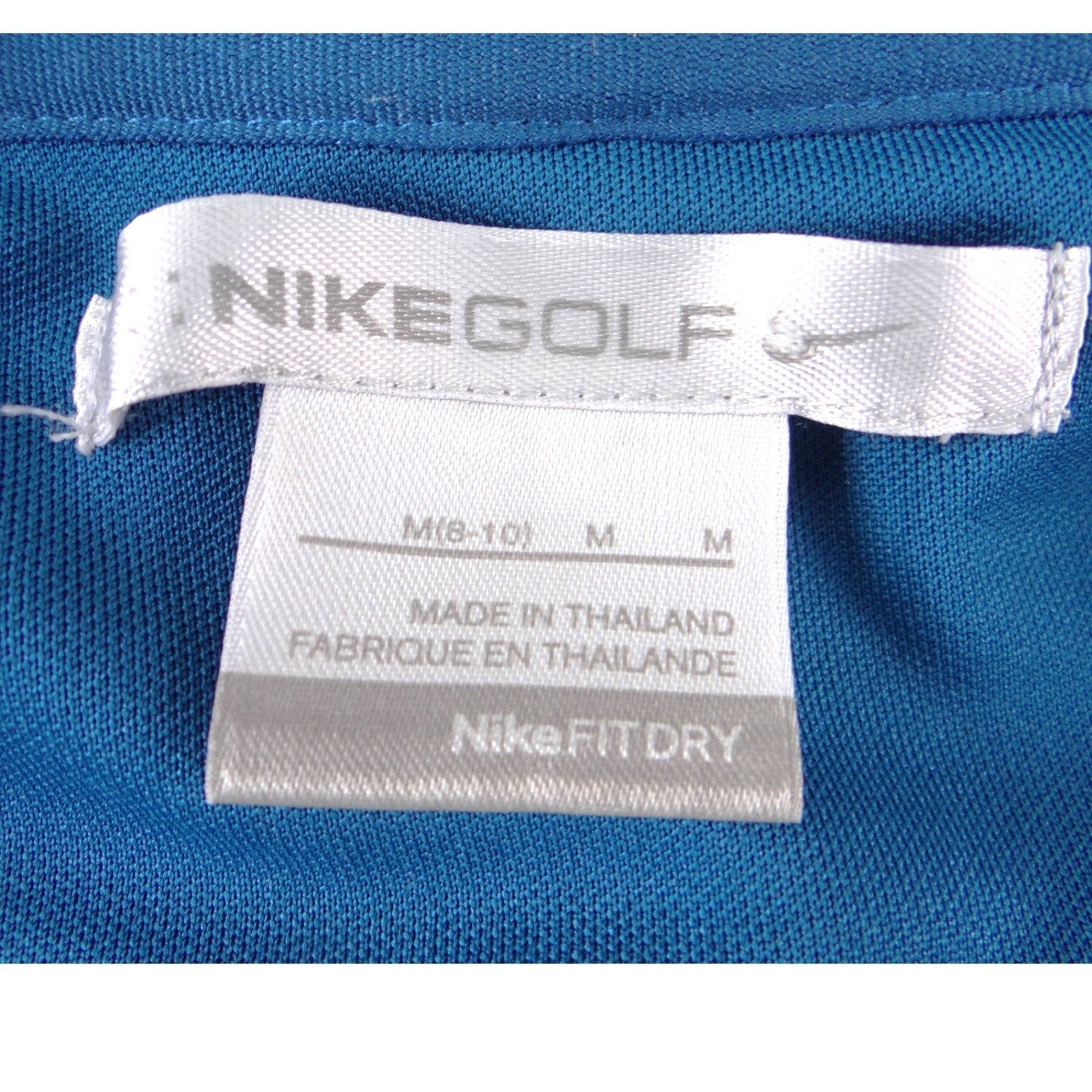Nike Golf Womens Sleeveless Polo Shirt Teal Blue Fit Dry Medium