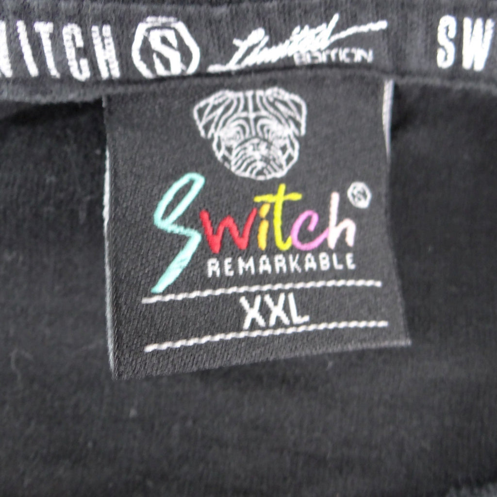 Switch Remarkable Mens XXL Black Graffiti Graphic T-Shirt Streetwear Urban