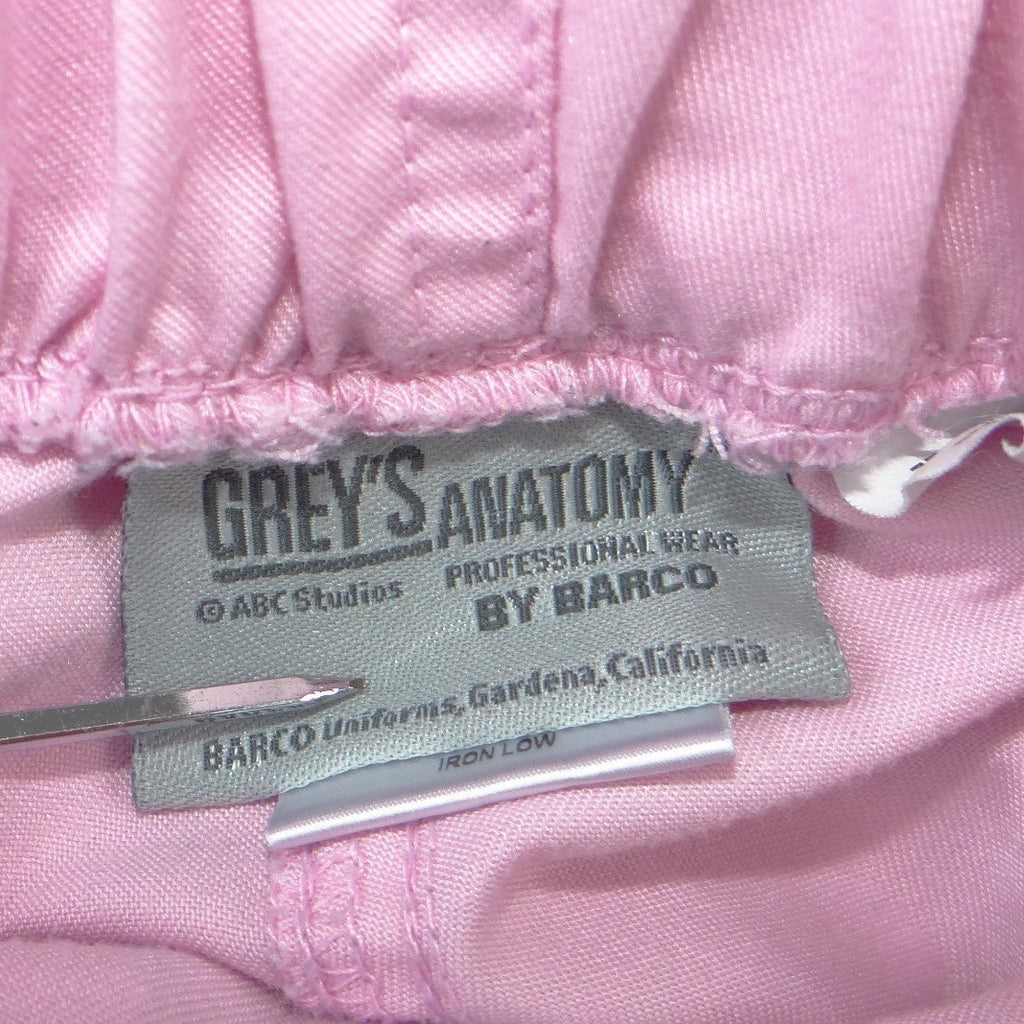 Greys Anatomy by Barco Womens Pink Scrub Pants Elastic Drawstring Size SP