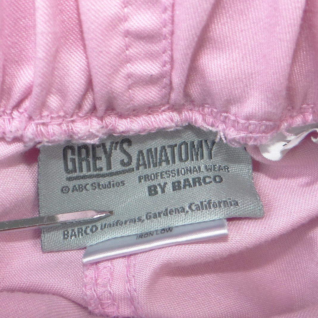 Greys Anatomy by Barco Womens Pink Scrub Pants Elastic Drawstring Size SP