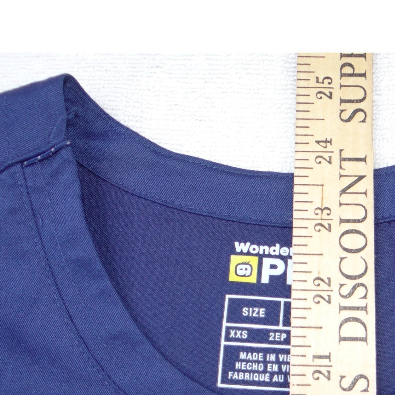 WonderWink PRO Renew Scrub Set Womens XXS Top XS Pants Royal Blue V-Neck Cargo