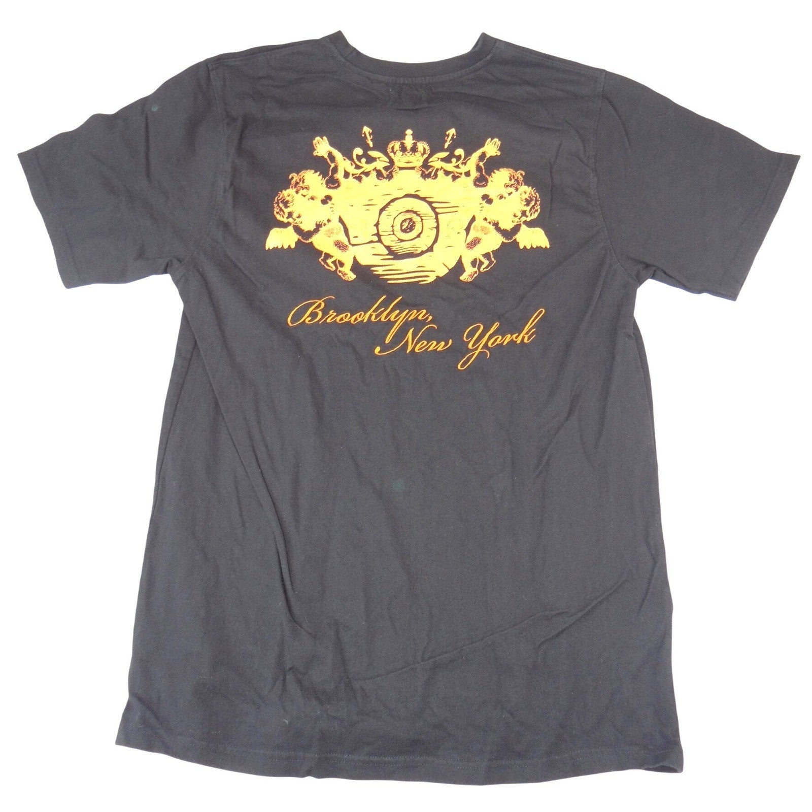 Public Supply Mens Brooklyn New York Relaxed Graphic T-Shirt Black Orange