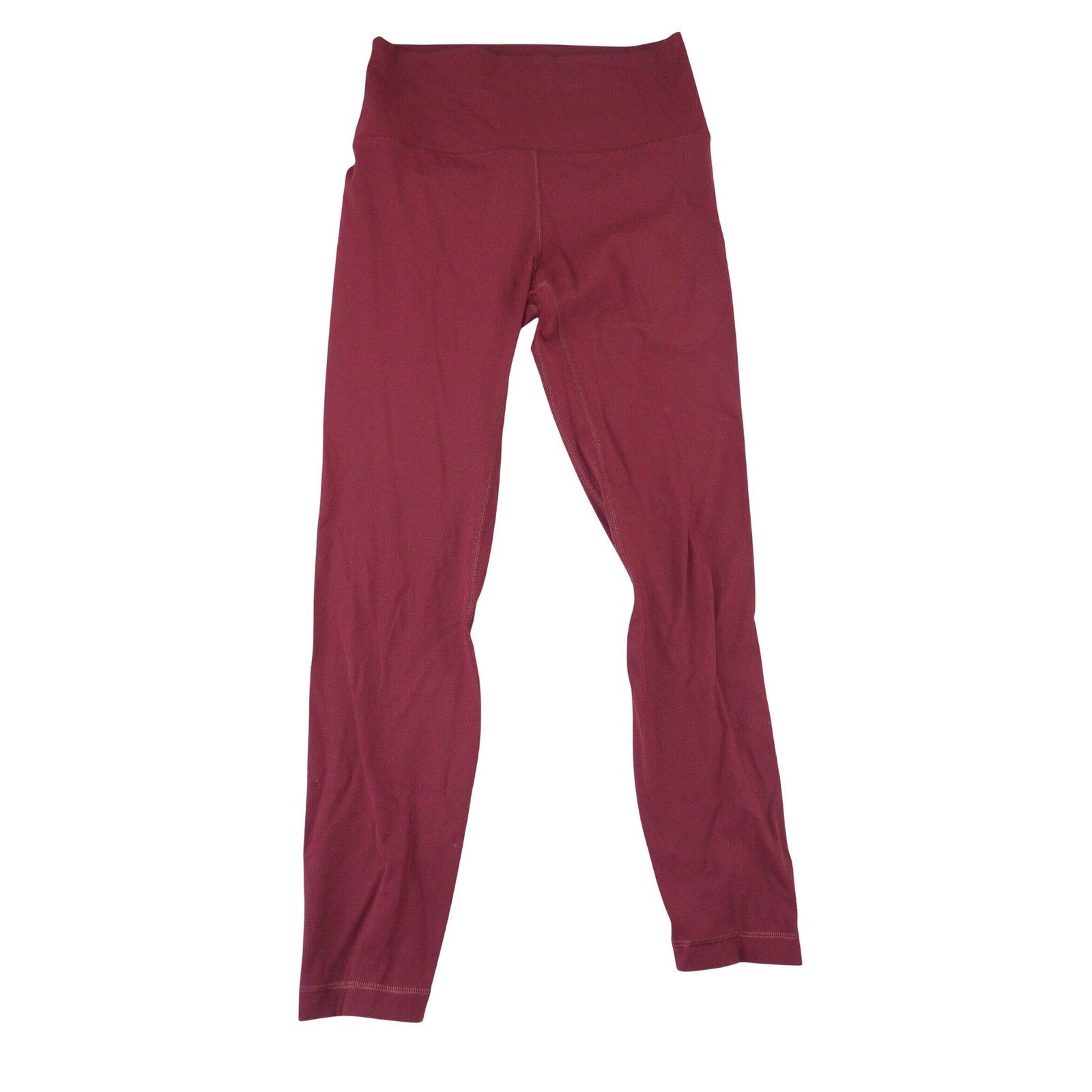 90 Degree by Reflex Womens High Rise Leggings Burgundy 7/8 Length