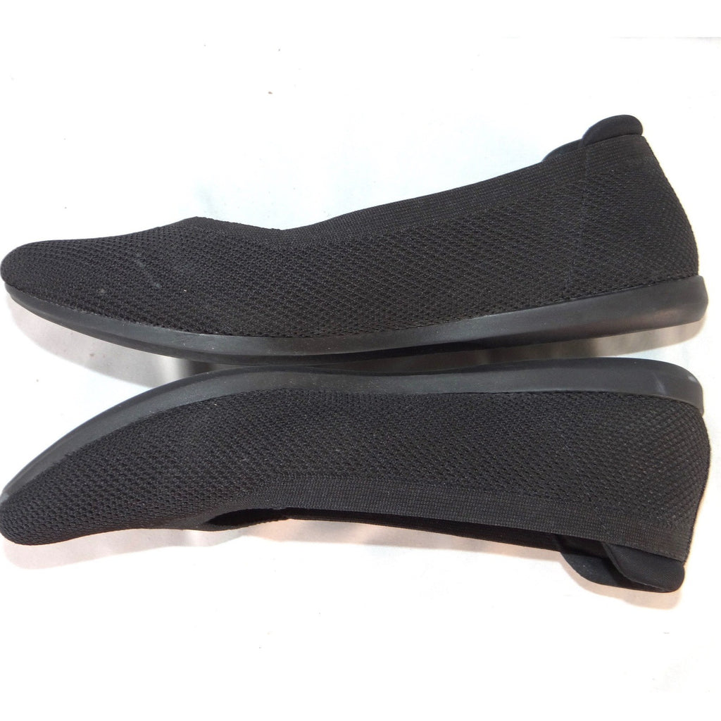 Clarks Cloudsteppers Step June Shell Black Knit Ballet Flats Womens Size 9 M