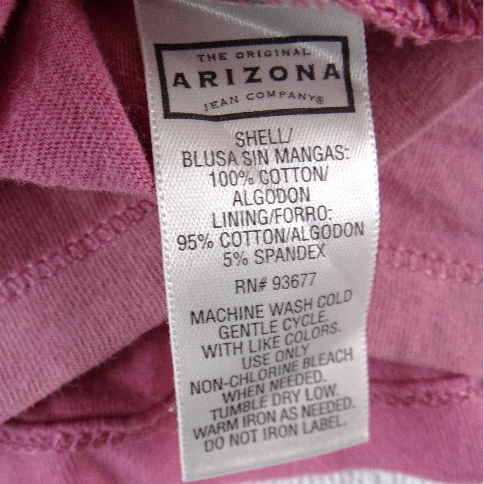 Arizona Jean Company Pink Ruffle V-Neck Cami Tank Top with Shelf Bra