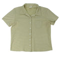 1995-97 Vintage Old Navy Womens XL Textured Diamond Weave Short Sleeve Button Up