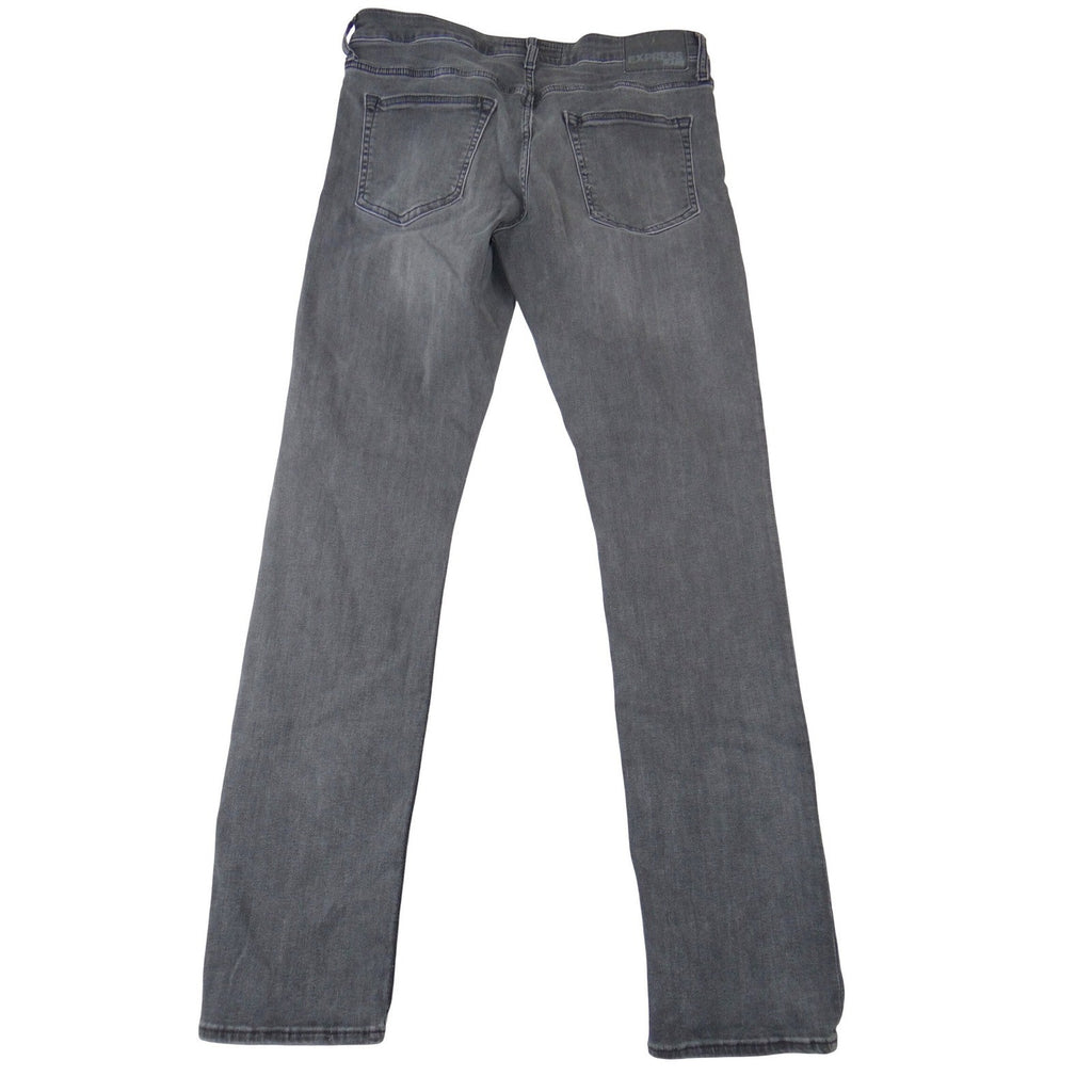 Express Mens Hyper Stretch Slim Skinny Jeans Grey Faded Wash