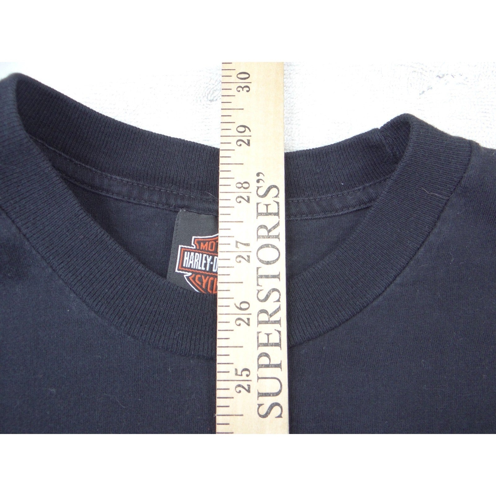 Harley-Davidson Big Logo Durango Colorado Steam Engine Graphic T-Shirt Black Lrg