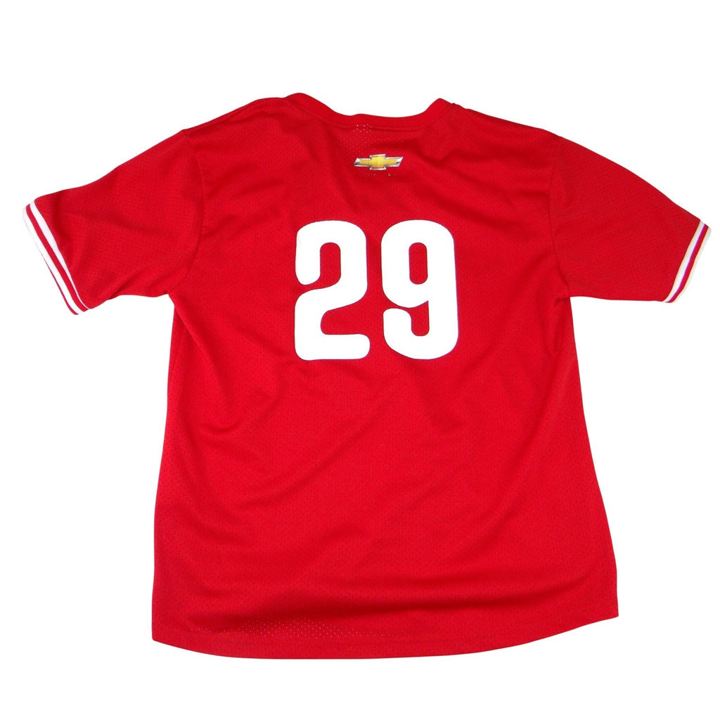 Philadelphia Phillies Red Mesh V-Neck Baseball Jersey XL Short Sleeve