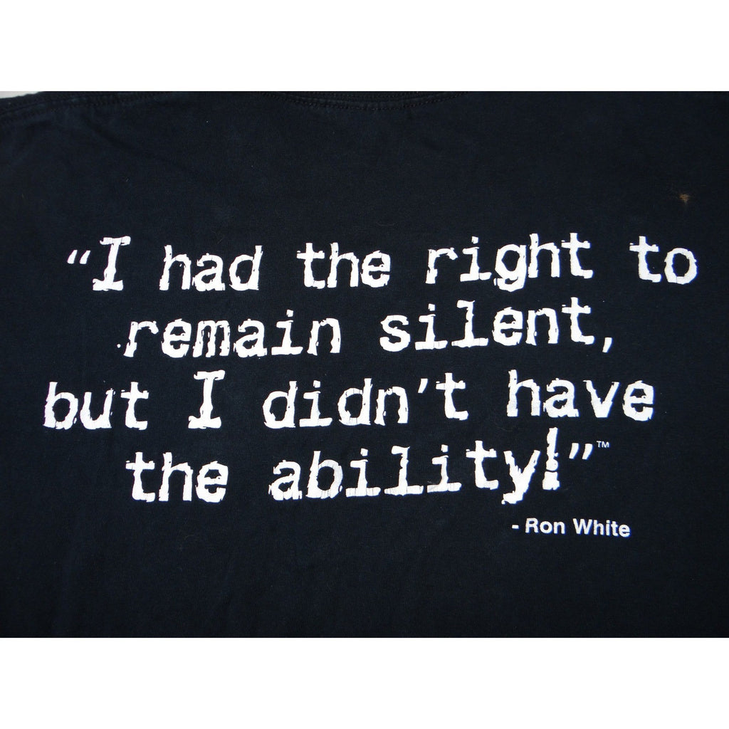 Ron Tater Salad White Comedy T Shirt Mens Medium Gildan Black