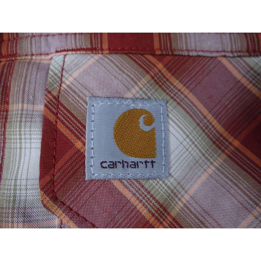 Carhartt Force Relaxed Fit Plaid Short Sleeve Button Up Shirt Men's Size S