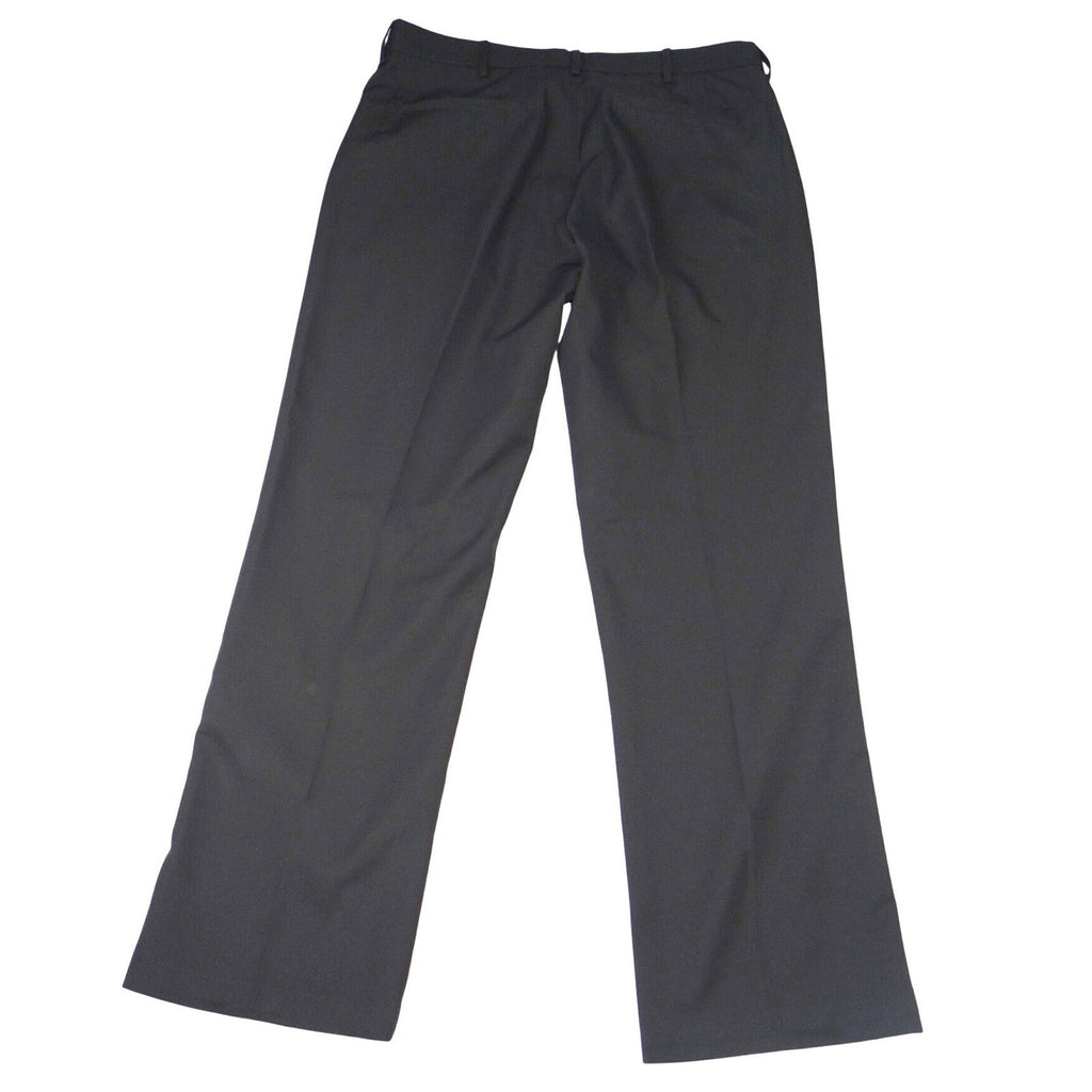 Haggar Mens Straight Fit Dress Pants Black 32x30 Polyester Flat Front Trousers