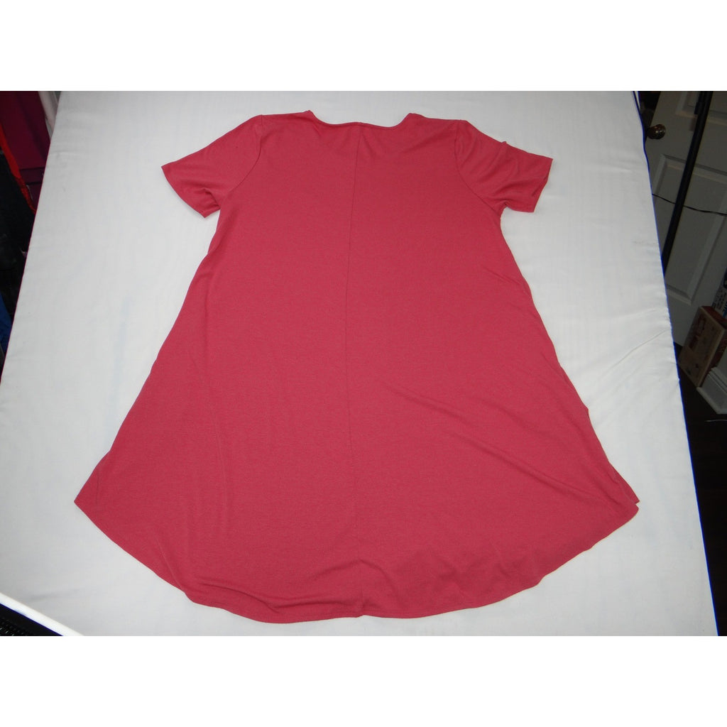 Lot of 3 Plus Size Red Pink Coral Tunics 2X XXL - Three Tunics Tops Bundle