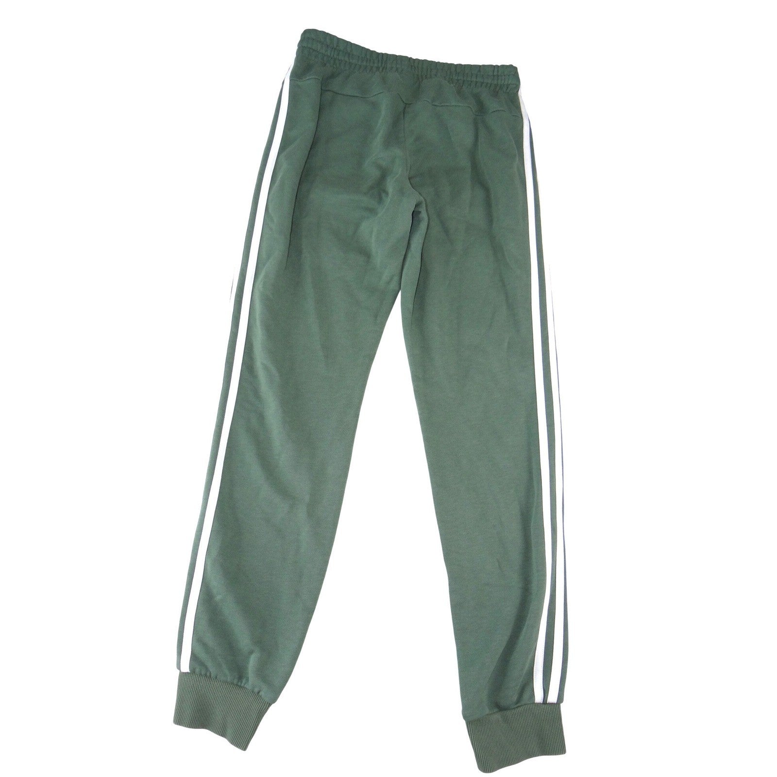 Adidas Mens 3-Stripe Fleece Jogger Sweatpants Green White Logo