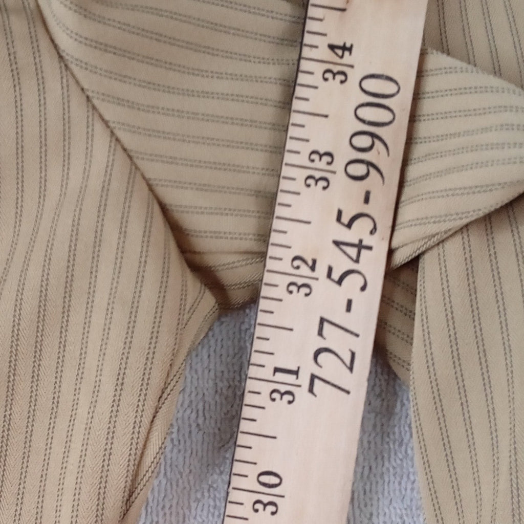 Y2K A. Byer Womens Tan Brown Pinstripe Wide Leg Dress Pants Trouser Size 9