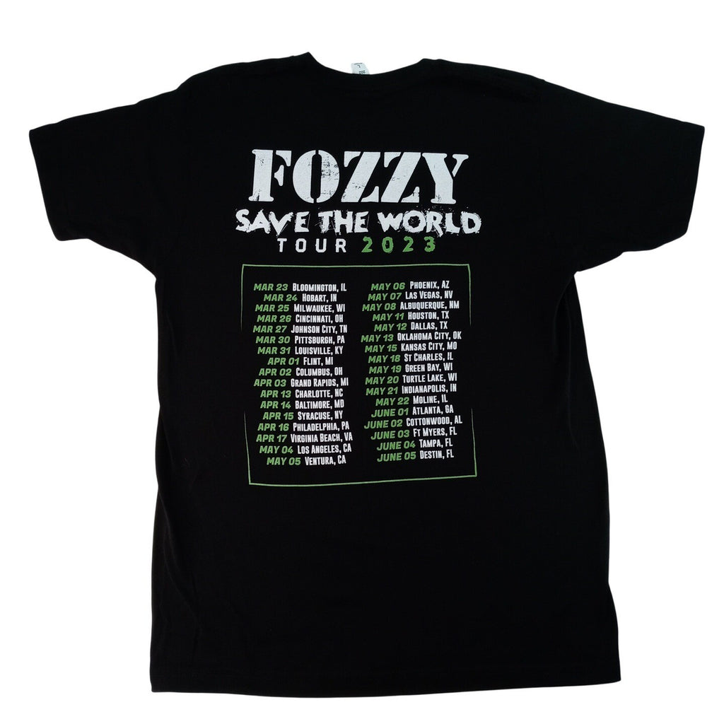 Fozzy Save the World Tour 2023 Black T Shirt Mens Size Large
