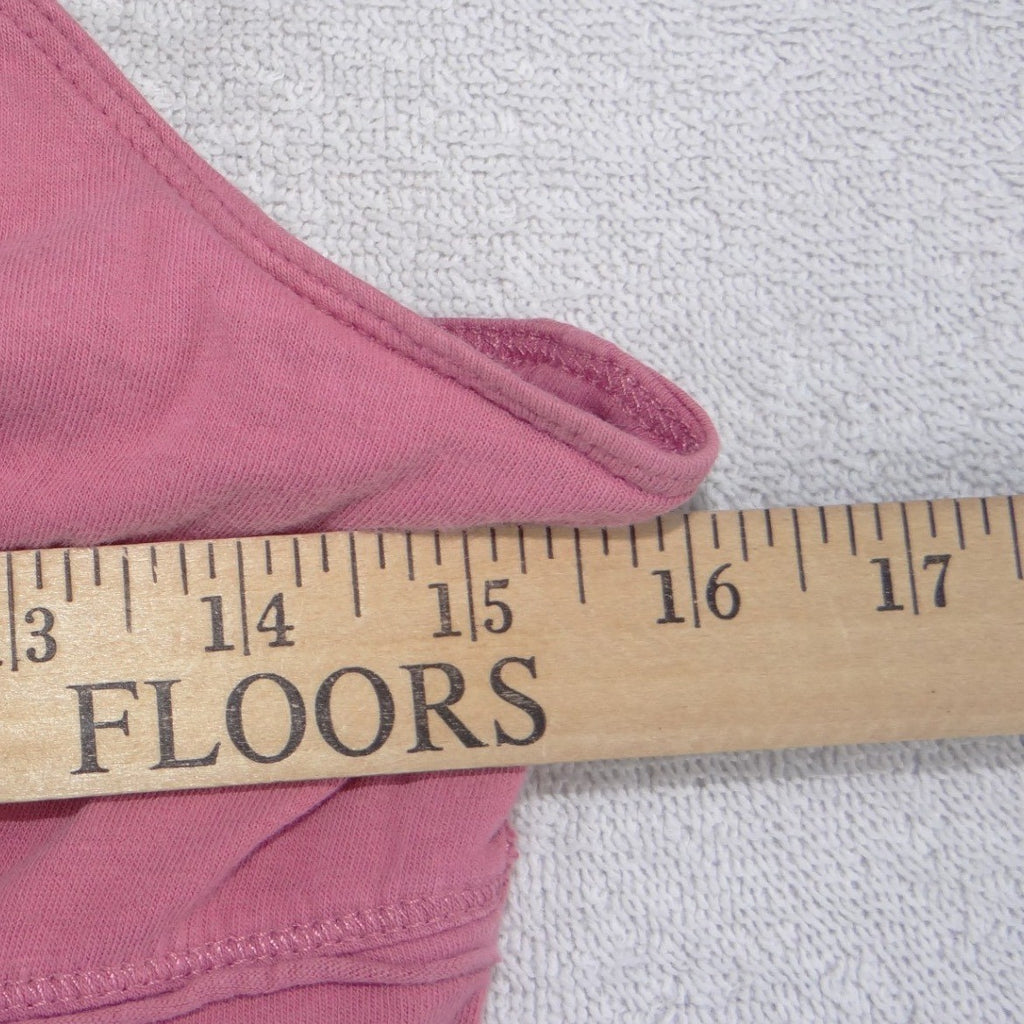 Arizona Jean Company Pink Ruffle V-Neck Cami Tank Top with Shelf Bra