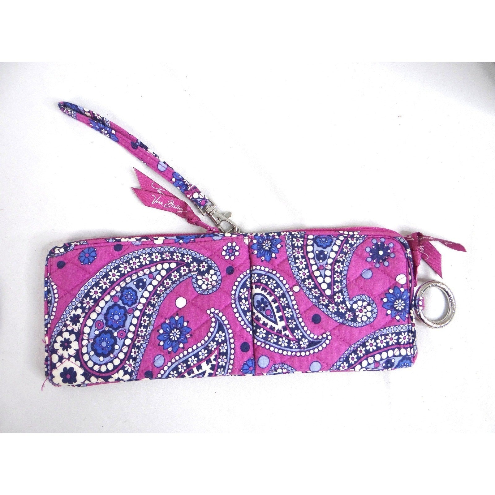 Vera Bradley Purple Paisley Quilted Cotton Backpack and Matching Wristlet Set