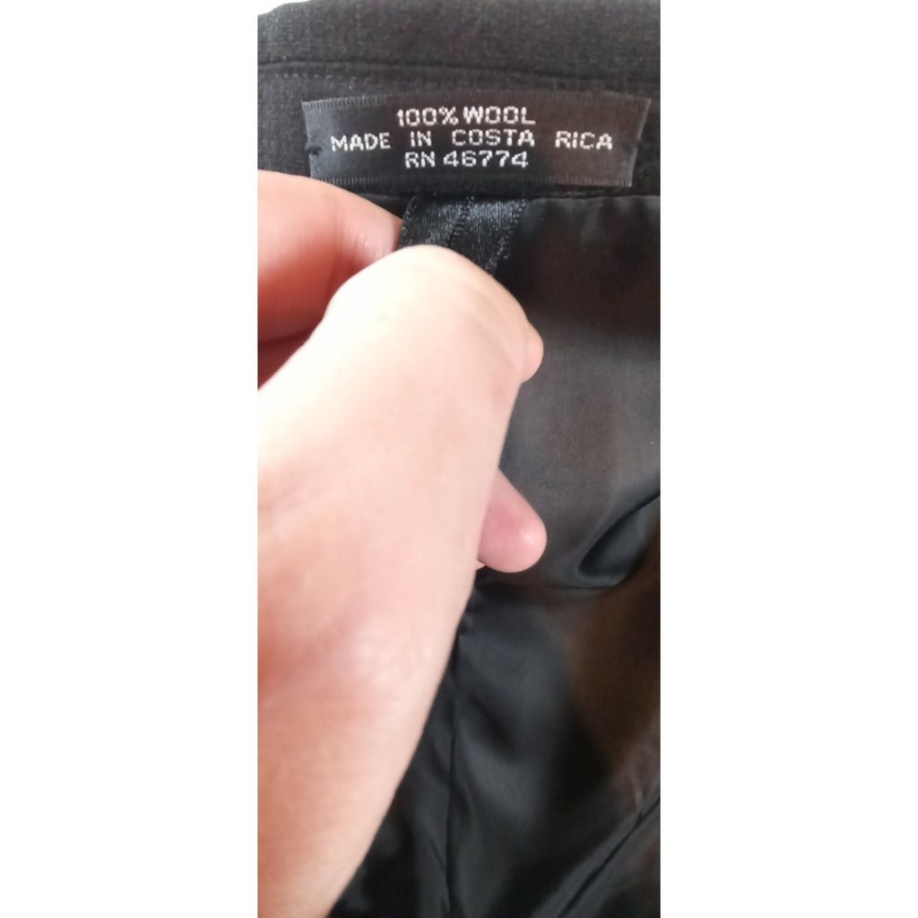 Harve Benard Black Suit Jacket Blazer Two Button Classic Fit Formal Business