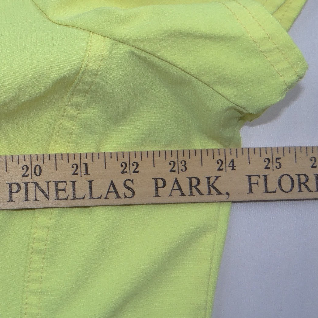 Heartsoul Break On Through Neon Lime Yellow V-Neck Scrub Top Womens 2XL 2XG